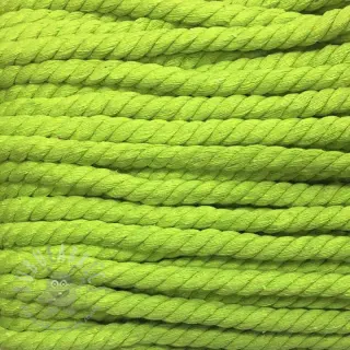 Bomullssnöre tvinnad 12 mm limetka