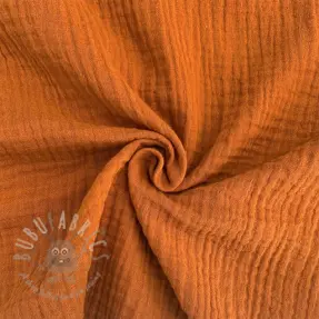 Dubbelgasväv/muslin brique ORGANIC