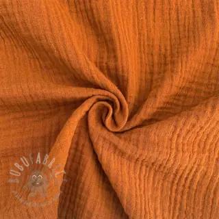 Dubbelgasväv/muslin brique ORGANIC
