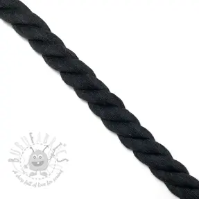 Bomullssnöre tvinnad 2,5 cm black