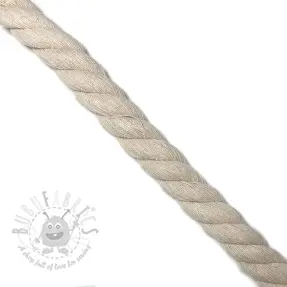 Bomullssnöre tvinnad 2,5 cm cream