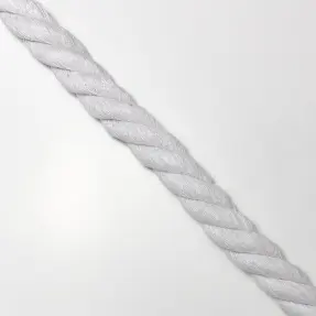 Bavlnená šnúra točená 2,5 cm white