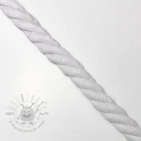 Bomullssnöre tvinnad 2,5 cm white