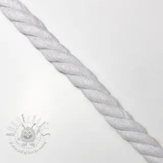 Bomullssnöre tvinnad 2,5 cm white