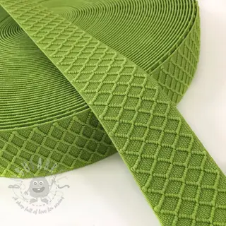 Slätt resårband 4 cm Rhombus lime