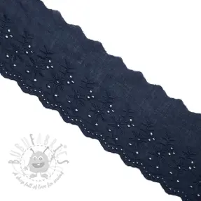 Krajka Double flower dark blue