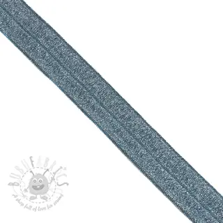 Kantelastik glitter 20 mm dark blue