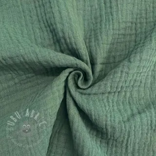 Dubbelgasväv/muslin green ORGANIC