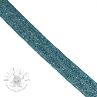 Kantelastik glitter 20 mm petrol