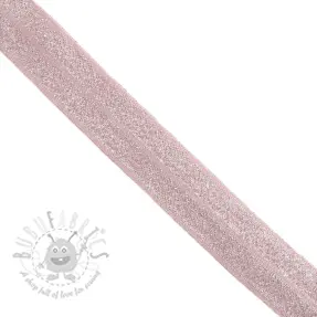 Kantelastik glitter 20 mm rose