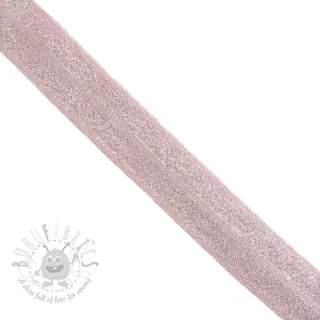 Kantelastik glitter 20 mm rose