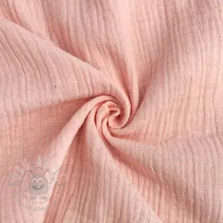 Dubbelgasväv/muslin light rose ORGANIC