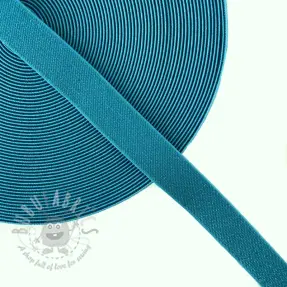 Slätt resårband 2,5 cm glitter blue