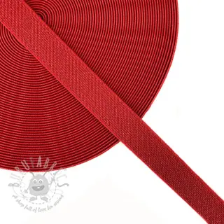 Slätt resårband 2,5 cm glitter red