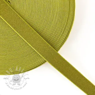 Slätt resårband 2,5 cm glitter yellow