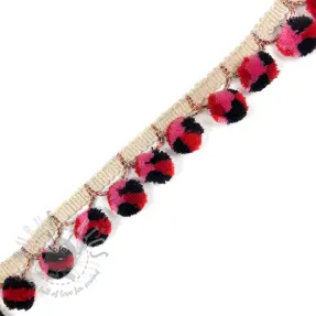 Pompongband AFRICA red fuchsia
