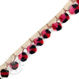 Pompongband AFRICA red fuchsia