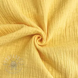 Dubbelgasväv/muslin soft yellow ORGANIC
