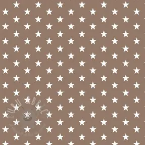 Bomullstyg Petit stars taupe