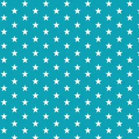 Bavlnená látka Petit stars turqouise