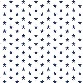 Bavlnená látka Petit stars white/navy