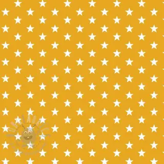 Bomullstyg Petit stars yellow