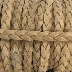 Mockasnöre flätad taupe