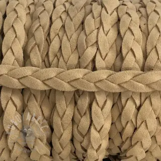 Mockasnöre flätad taupe