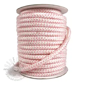 Polyestersnöre flätad ZIG ZAG light rose