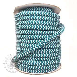 Polyestersnöre flätad ZIG ZAG petrol