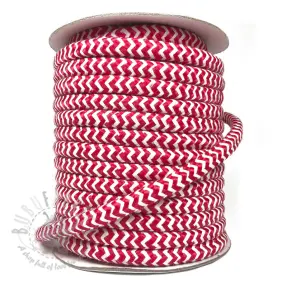 Polyestersnöre flätad ZIG ZAG red