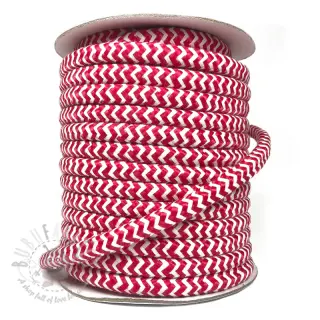 Polyestersnöre flätad ZIG ZAG red