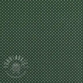 Bomullstyg Petit dots dark green