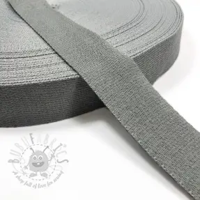 Gjordband bomull 4 cm light grey