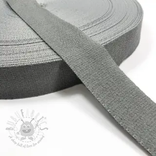 Gjordband bomull 4 cm light grey
