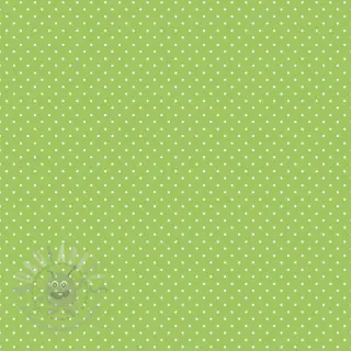 Bomullstyg Petit dots lime