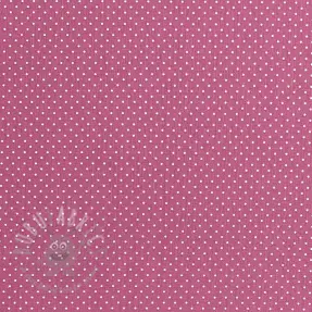 Bomullstyg Petit dots mauve