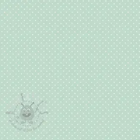 Bomullstyg Petit dots mint