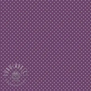 Bomullstyg Petit dots purple