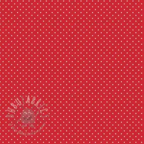Bomullstyg Petit dots red