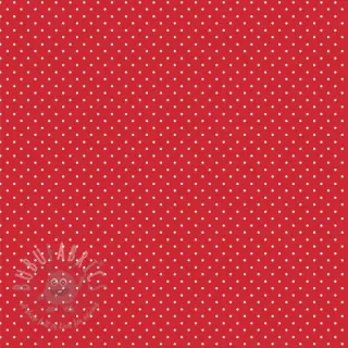 Bomullstyg Petit dots red