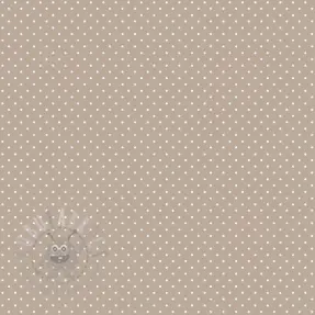 Bomullstyg Petit dots sand