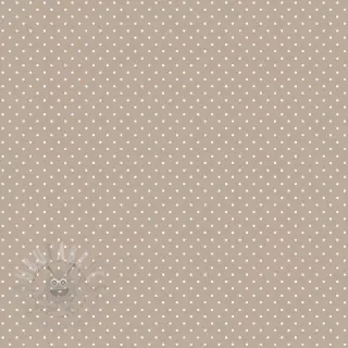 Bomullstyg Petit dots sand