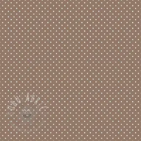 Bomullstyg Petit dots taupe
