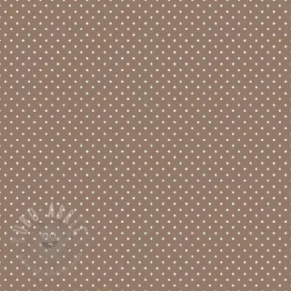 Bomullstyg Petit dots taupe