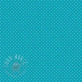 Bomullstyg Petit dots turqouise