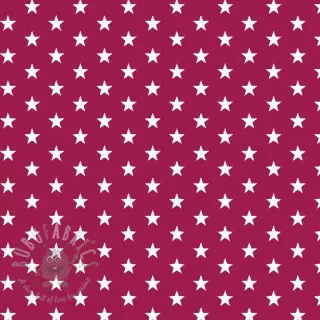 Bomullstyg Petit stars cerise