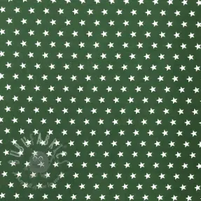 Bomullstyg Petit stars dark green