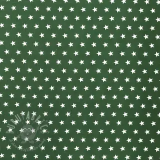 Bomullstyg Petit stars dark green
