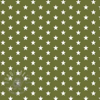 Bomullstyg Petit stars green